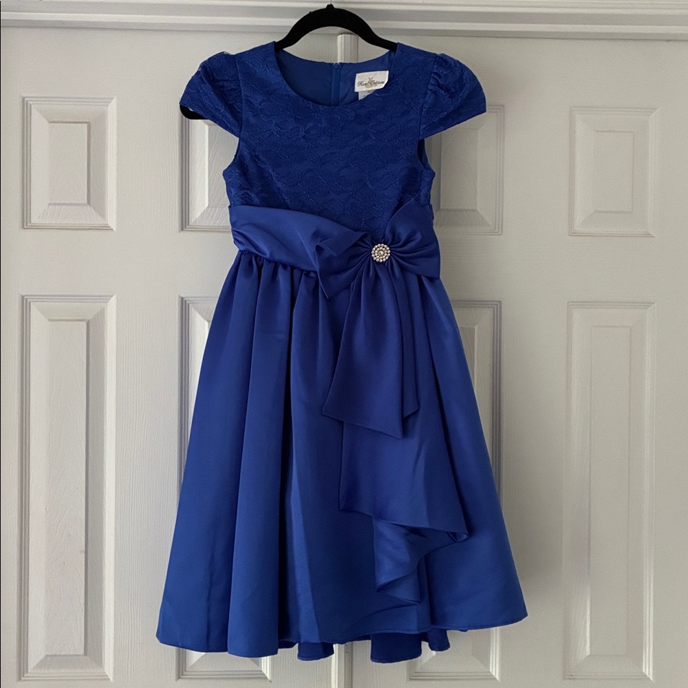 Rare Editions Royal Blue Lace Dress